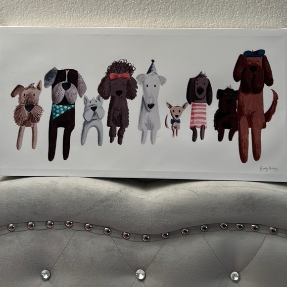 NWT’s Dog Wall Art Artist Becky Thorns Thorny Portrait painting Wall Decor 24”W - Picture 3 of 8